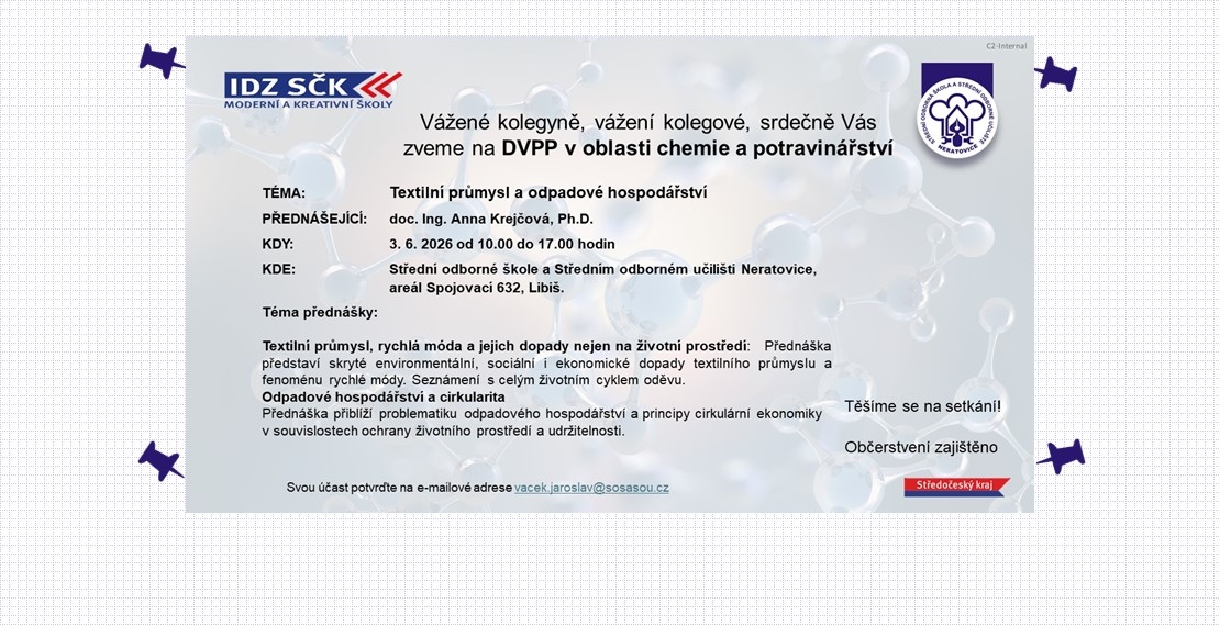 Pozvánka na přednášku v rámci DVPP